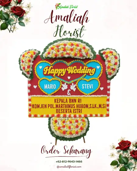 Papan Bunga Pernikahan Perboto
